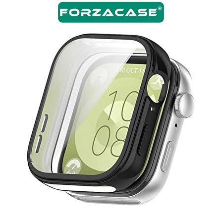 Forzacase Huawei Watch Fit 4 Pro ile uyumlu Önü Kapalı Ekran Korumalı Silikon Kılıf - FC010