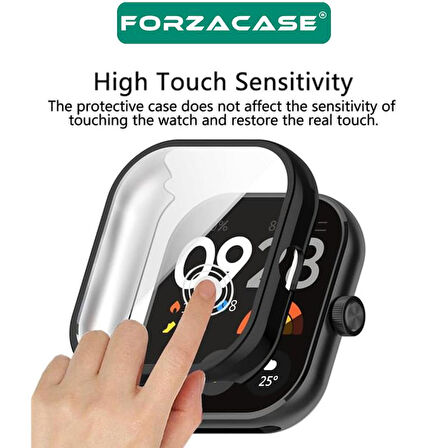 Forzacase Xiaomi Redmi Watch 5 ile uyumlu Önü Kapalı Ekran Korumalı Silikon Kılıf - FC010