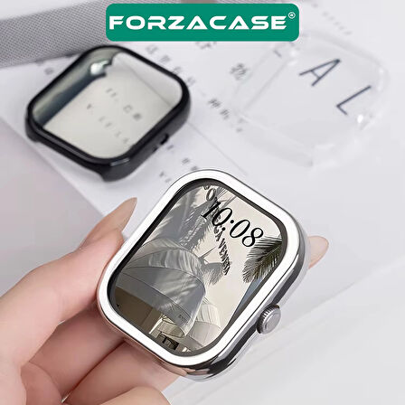 Forzacase Xiaomi Redmi Watch 6 ile uyumlu Önü Kapalı Ekran Korumalı Silikon Kılıf - FC010