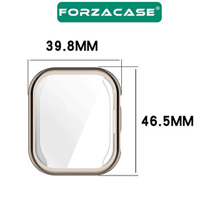 Forzacase Xiaomi Redmi Watch 6 ile uyumlu Önü Kapalı Ekran Korumalı Silikon Kılıf - FC010