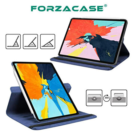 Forzacase iPad Air 11 2024 için 360 Derece Döner Standlı Kılıf - FC012