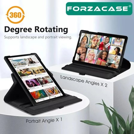 Forzacase Lenovo Tab M9 TB310FU ile uyumlu 360 Derece Döner Standlı Kılıf - FC012
