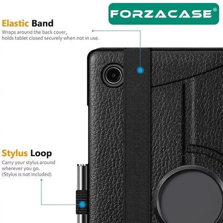 Forzacase Lenovo Tab M9 TB310FU ile uyumlu 360 Derece Döner Standlı Kılıf - FC012