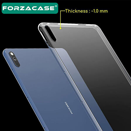 Forzacase Huawei Matepad 10.4 inch ile Uyumlu Silikon Kılıf Şeffaf - FC013