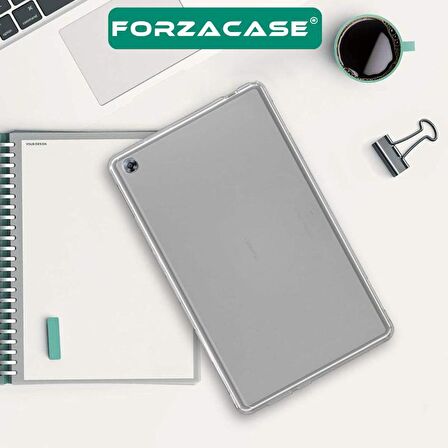 Forzacase Huawei MatePad T 10s 10.1 inch ile Uyumlu Silikon Kılıf Şeffaf - FC013