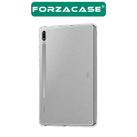 Forzacase Samsung Galaxy Tab S7 Plus T970 ile Uyumlu Silikon Kılıf Şeffaf - FC013