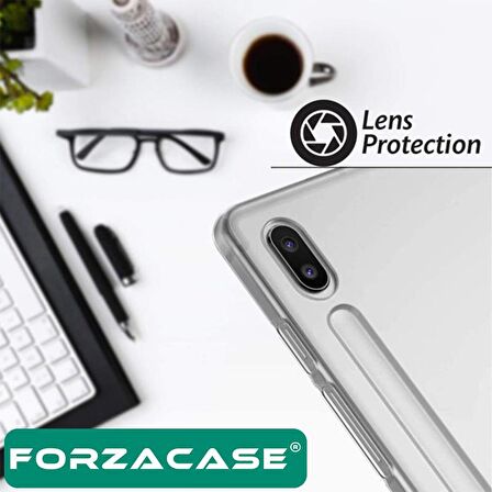 Forzacase Samsung Galaxy Tab S7 Plus T970 ile Uyumlu Silikon Kılıf Şeffaf - FC013