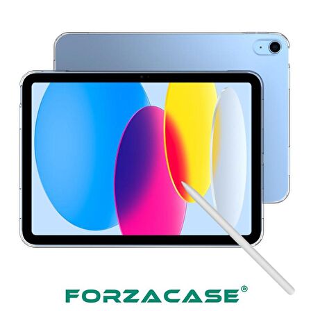 Forzacase iPad 10.Nesil 10.9 inch 2022 ile Uyumlu Silikon Kılıf Şeffaf - FC013