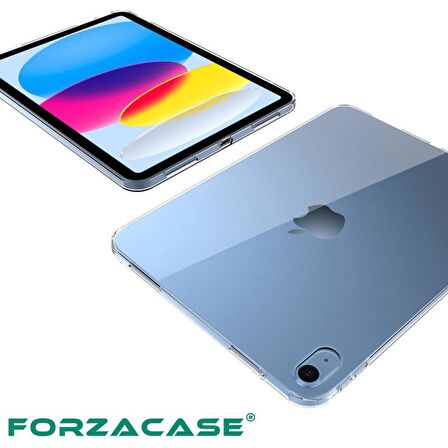 Forzacase iPad 10.Nesil 10.9 inch 2022 ile Uyumlu Silikon Kılıf Şeffaf - FC013