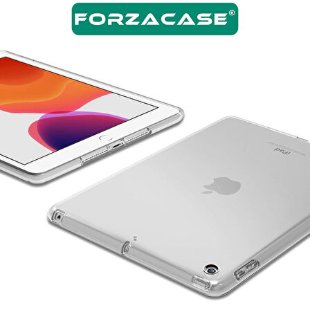 Forzacase Apple iPad 10.2 - 10.5 inch ile Uyumlu Silikon Kılıf Şeffaf - FC013