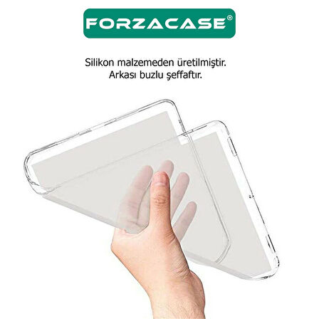 Forzacase iPad Pro 11 2024 ile Uyumlu Silikon Kılıf Şeffaf - FC013