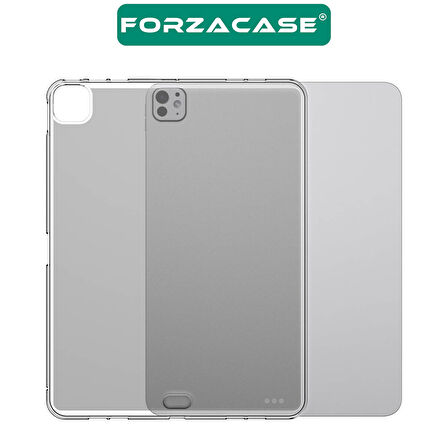 Forzacase iPad Pro 13 2024 ile Uyumlu Silikon Kılıf Şeffaf - FC013