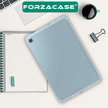 Forzacase Samsung Galaxy Tab S6 Lite 10.4 inch 2024 ile Uyumlu Silikon Kılıf Şeffaf - FC013