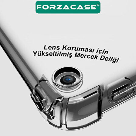 Forzacase Samsung Galaxy Tab S9 X710 ile uyumlu Anti Shock Silikon Kılıf Şeffaf - FC014