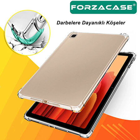 Forzacase iPad 9.7 inch 6.Nesil 2018 ile uyumlu Anti Shock Silikon Kılıf Şeffaf - FC014