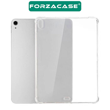 Forzacase iPad Air 11 2024 11 inch A2903 ile uyumlu Anti Shock Silikon Kılıf Şeffaf - FC014