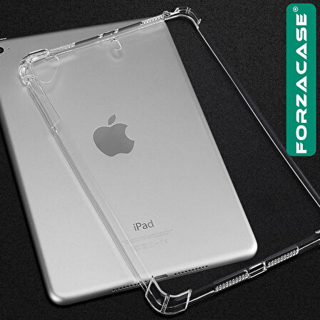 Forzacase iPad mini 1-2-4 7.9 inch ile uyumlu Anti Shock Silikon Kılıf Şeffaf - FC014
