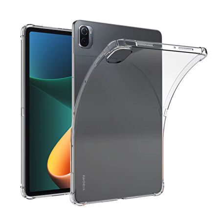 Forzacase Xiaomi Pad 5 11 inch Teblet ile uyumlu Anti Shock Silikon Kılıf Şeffaf - FC014