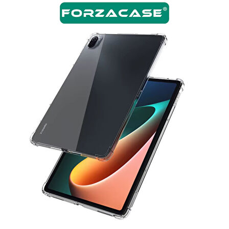 Forzacase Xiaomi Pad 5 11 inch Teblet ile uyumlu Anti Shock Silikon Kılıf Şeffaf - FC014