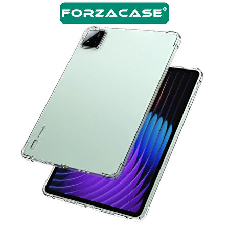 Forzacase Xiaomi Pad 7 / Pad 7 Pro 11.2 inch ile uyumlu Anti Shock Silikon Kılıf Şeffaf - FC014
