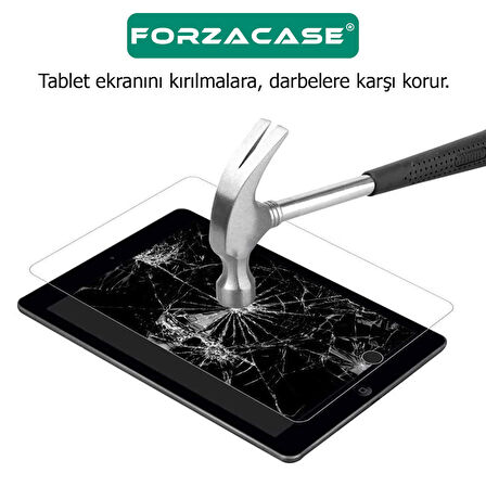 Forzacase Samsung Galaxy Tab A9 8.7 inch Anti Shock Silikon Kılıf + Temperli Kırılmaz Cam - FC014