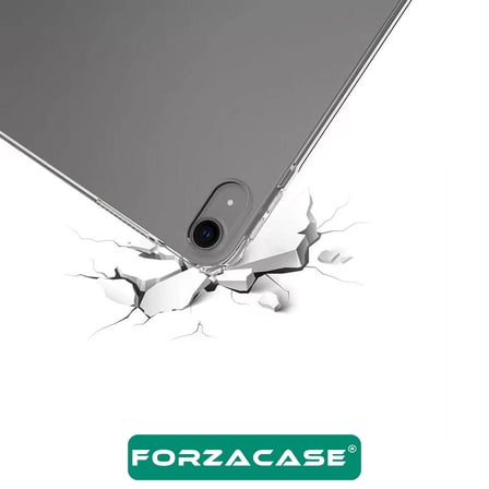 Forzacase Apple iPad Air 13 2026 13 inch ile uyumlu Anti Shock Silikon Kılıf Şeffaf - FC014
