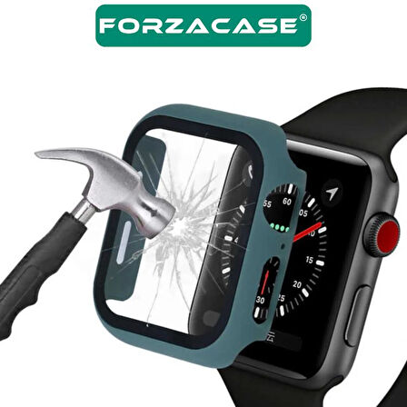 Forzacase Apple Watch 10 42mm Önü Kapalı Ekran Korumalı Sert Rubber Kılıf - FC015