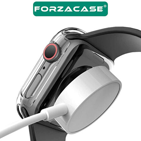 Forzacase Apple Watch 10 42mm Önü Kapalı Ekran Korumalı Sert Rubber Kılıf - FC015