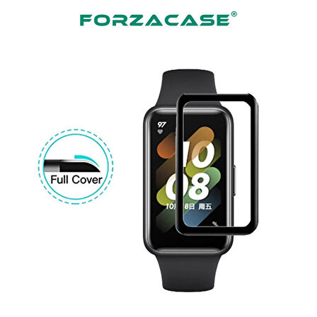 Forzacase Huawei Band 8 ile uyumlu Çerçeveli Tam Kaplayan 3D Pet Ekran Koruyucu Film - FC016