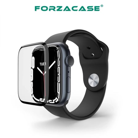 Forzacase Apple Watch 12 42mm ile uyumlu Çerçeveli Tam Kaplayan 3D Pet Ekran Koruyucu Film - FC016