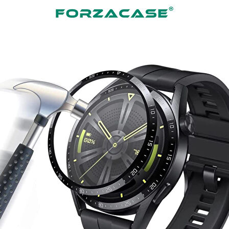 Forzacase Huawei Watch GT4 41mm için Çerçeveli Tam Kaplayan 3D Pet Ekran Koruyucu Film - FC016