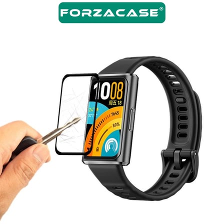 Forzacase Huawei Band 11 Pro ile uyumlu Çerçeveli Tam Kaplayan 3D Pet Ekran Koruyucu Film - FC016