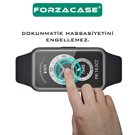 Forzacase Huawei Band 6 için Çerçeveli Tam Kaplayan 3D Pet Ekran Koruyucu Film - FC016