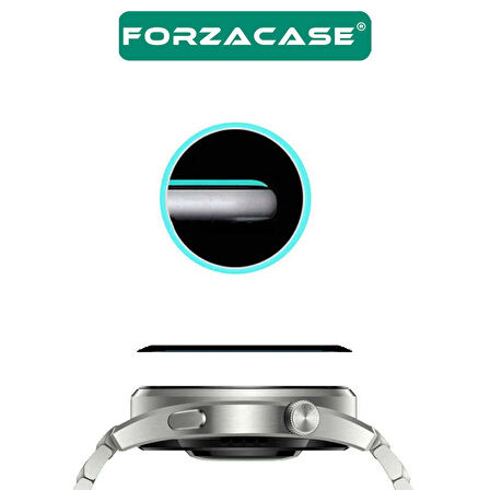 Forzacase Huawei Watch 3 için Çerçeveli Tam Kaplayan 3D Pet Ekran Koruyucu Film - FC016