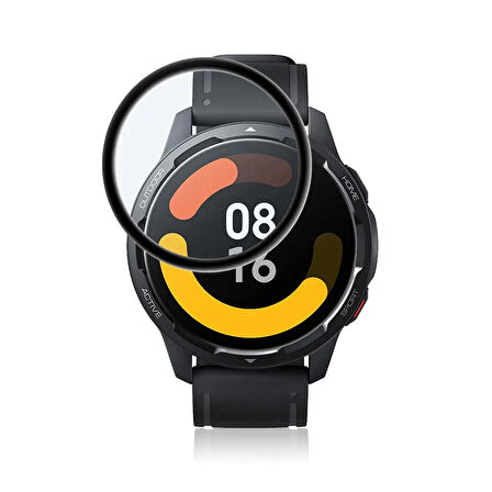 Forzacase Xiaomi Watch S1 Active için Çerçeveli Tam Kaplayan 3D Pet Ekran Koruyucu Film - FC016