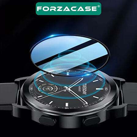 Forzacase Xiaomi Watch S3 için Çerçeveli Tam Kaplayan 3D Pet Ekran Koruyucu Film - FC016