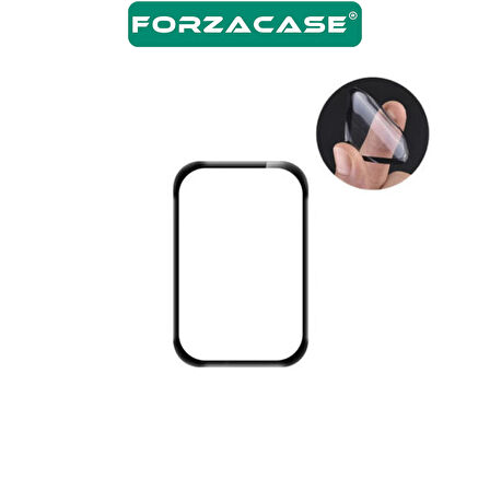Forzacase Huawei Watch Fit 2 için Çerçeveli Tam Kaplayan 3D Pet Ekran Koruyucu Film - FC016