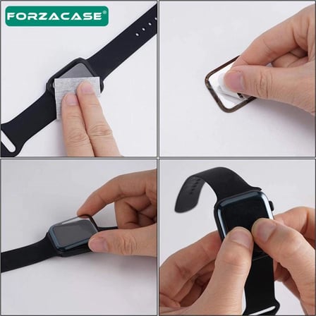 Forzacase Honor Watch X5i ile uyumlu Çerçeveli Tam Kaplayan 3D Pet Ekran Koruyucu Film - FC016
