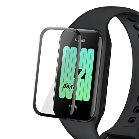 Forzacase Xiaomi Redmi Band 2 ile uyumlu Çerçeveli Tam Kaplayan 3D Pet Ekran Koruyucu Film FC016