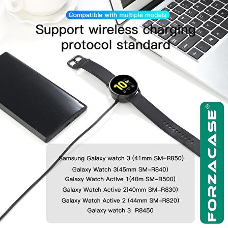Forzacase Samsung Galaxy Watch Active / 3 / 4 / 5 Serileri için USB Manyetik Şarj Kablosu - FC017