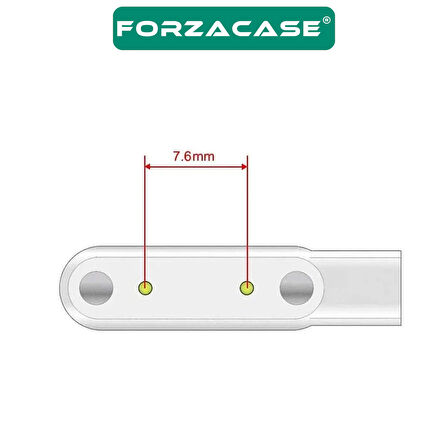 Forzacase 2 Pin 7.62 mm Konnektör Akıllı Saatler için Manyetik Şarj Kablosu - FC017