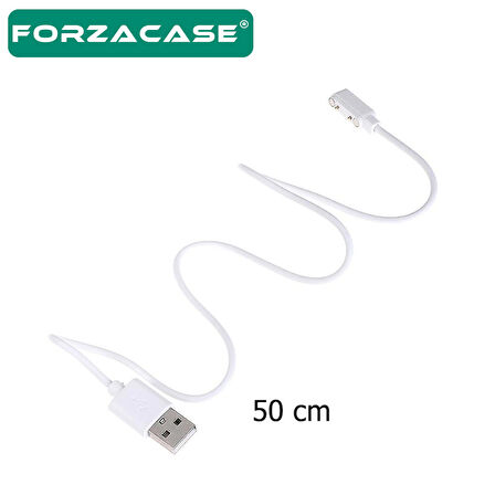 Forzacase 2 Pin 7.62 mm Konnektör Akıllı Saatler için Manyetik Şarj Kablosu - FC017