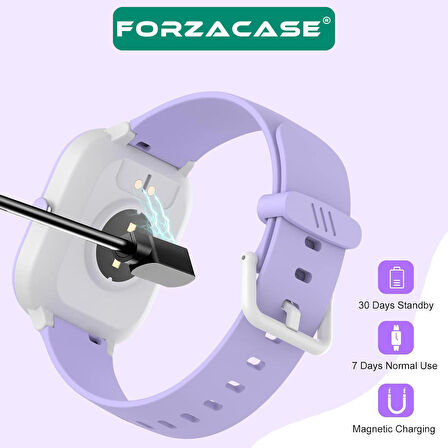 Forzacase 2 Pin 4.0 mm Konnektör Akıllı Saatler için Manyetik Şarj Kablosu - FC017