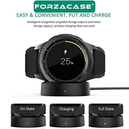 Forzacase Samsung Gear S2/ S3 / S4 ile uyumlu USB Manyetik Şarj Kablosu 1 metre - FC017