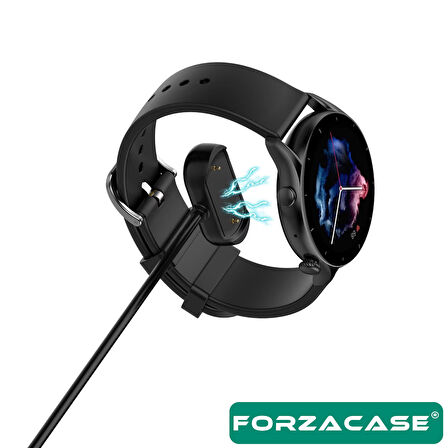 Forzacase Amazfit GTR 4 - 4 Pro / GTR 3 - 3 Pro ile uyumlu USB Manyetik Şarj Kablosu 1 metre - FC017