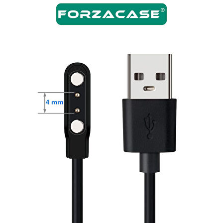 Forzacase Kieselect KS Pro için 2 Pin 4.0 mm Konnektör  Manyetik Şarj Kablosu - FC017