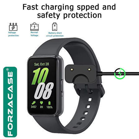 Forzacase Samsung Galaxy Fit 3 Akıllı Saat ile uyumlu Type-C Manyetik Şarj Kablosu 1 metre - FC017