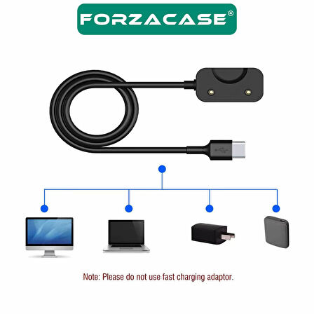 Forzacase Samsung Galaxy Fit 3 Akıllı Saat ile uyumlu Type-C Manyetik Şarj Kablosu 1 metre - FC017