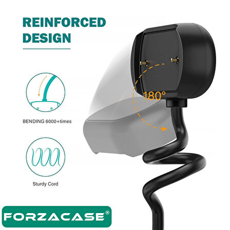 Forzacase Amazfit T-Rex Ultra /GTR4/GTR4 Pro/GTS4/GTR3 Pro ile uyumlu USB Manyetik Şarj Kablosu 1 metre - FC017