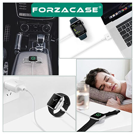 Forzacase Apple Watch 11 42mm ve 46mm ile uyumlu USB Manyetik Şarj Kablosu 1 metre - FC017